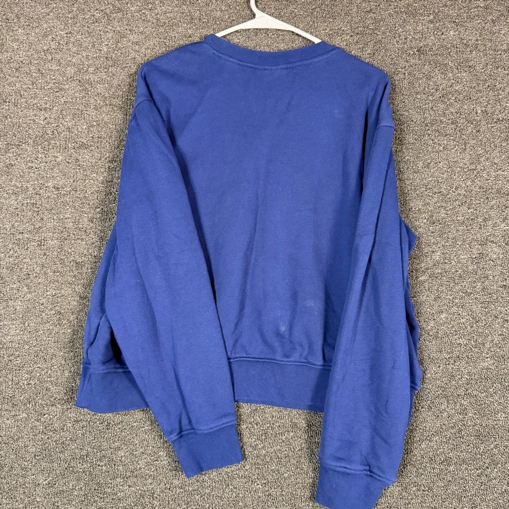 Adidas Originals Athletic Club Blue Crewneck Sweatshirt DA24628 Mens Large